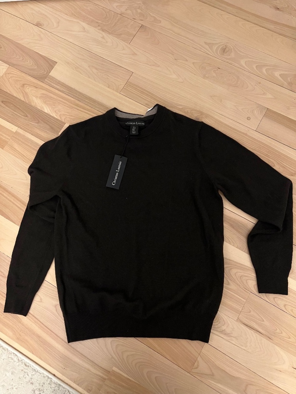 Christian Lacroix Men's Brown merino wool Crewneck Sweater